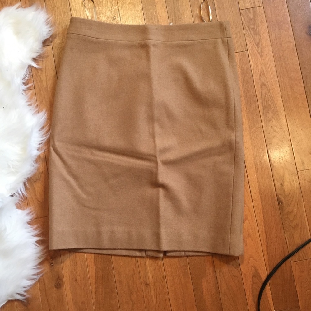 Tan pencil skirt